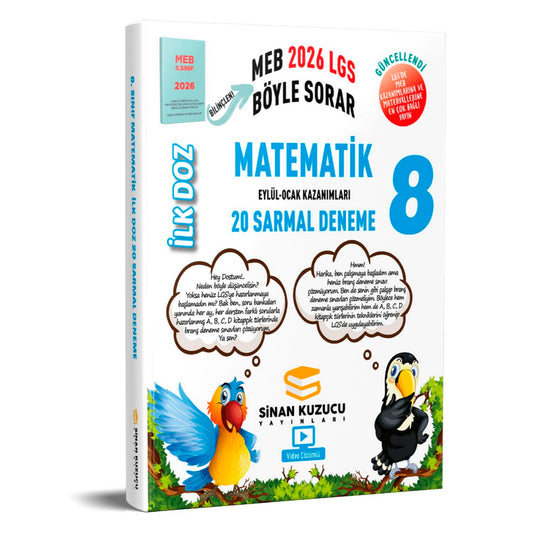 Sinan Kuzucu Yayınları 8. Sınıf Matematik İlk Doz Sarmal Branş Denemeleri