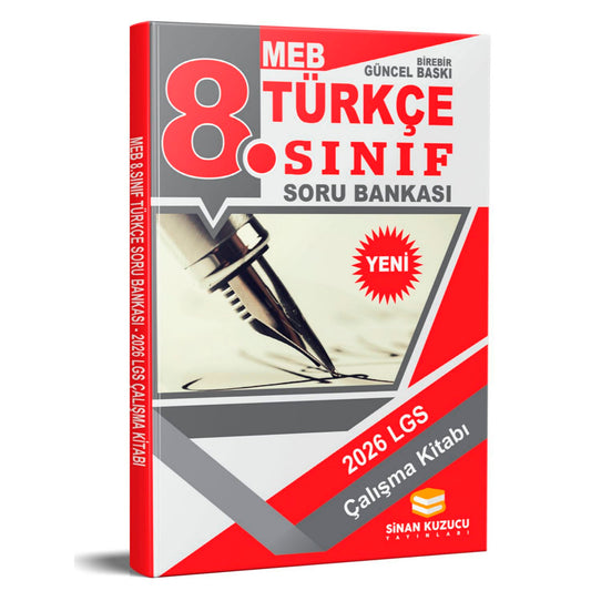 Sinan Kuzucu Yayınları 8. Sınıf Türkçe Çalışma Kitabı