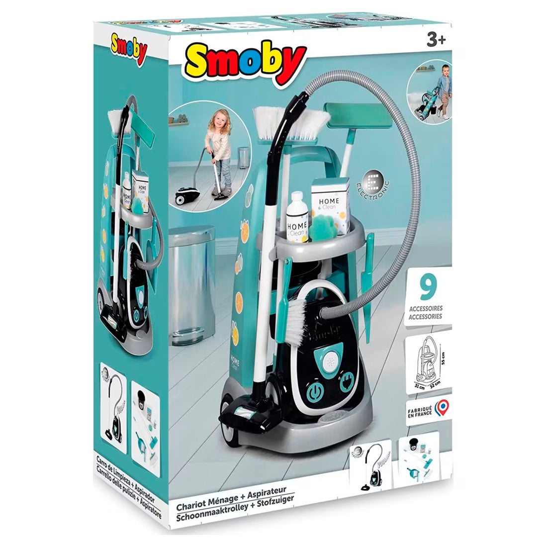 Smoby Cleaning Trolley-Vacuum Cleaner 330316
