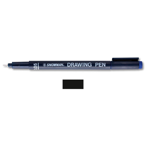 Snowman 0.05 mm Siyah Teknik Çizim Kalemi - Eskiz, Sanat ve Detay Çizimleri İçin