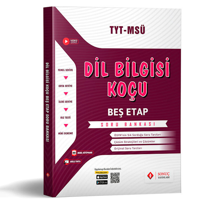 Sonuç Yayınları TYT Dil Bilgisi Koçu Beş Etap Soru Bankası