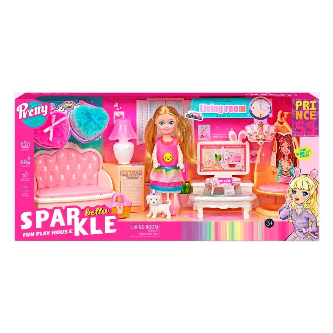 Sparkle Bella Princess Oturma Odası Seti