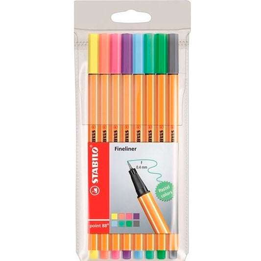 Stabilo Point 88 Fineliner0,4 mm 8'li Pastel Colors Keçeli Kalem 88/8-01