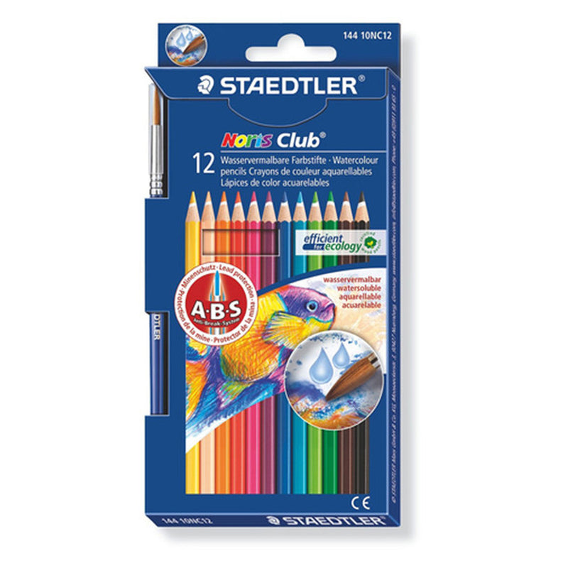 Staedtler Noris Clup AQuarell 12'li Kuru Boya (Fırça Hediyeli) 114 10NC12