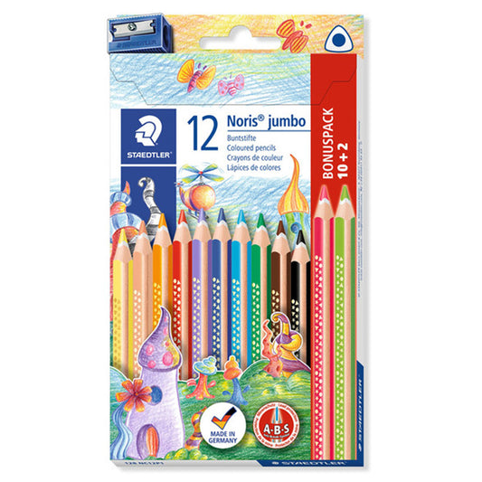 Staedtler Noris Clup Jumbo Üçgen Boya Kalemi 10+2 Set 128 NC12P1