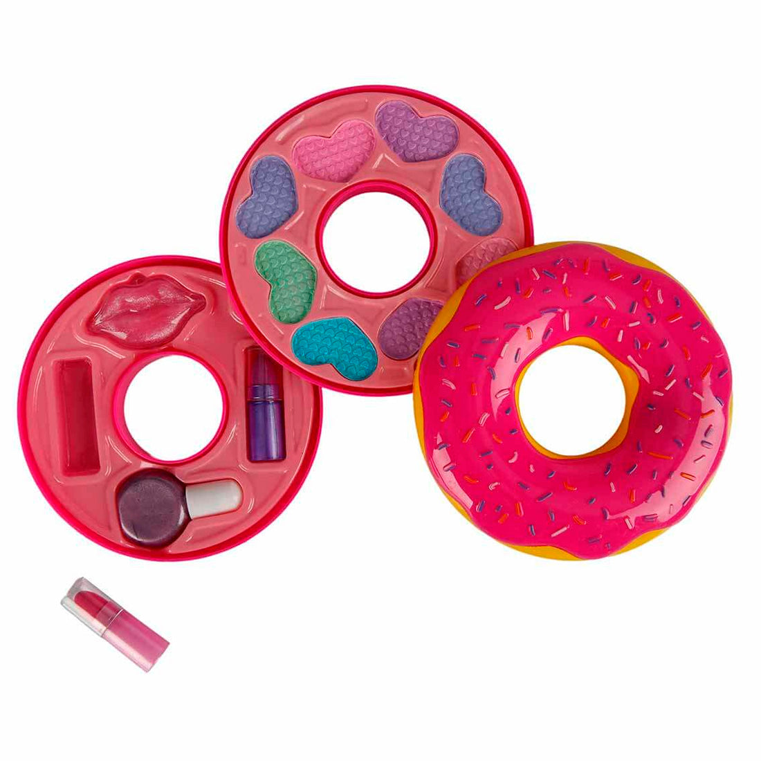 Sunman Donut Şekilli 2 Katlı Makyaj Güzellik Seti 2596