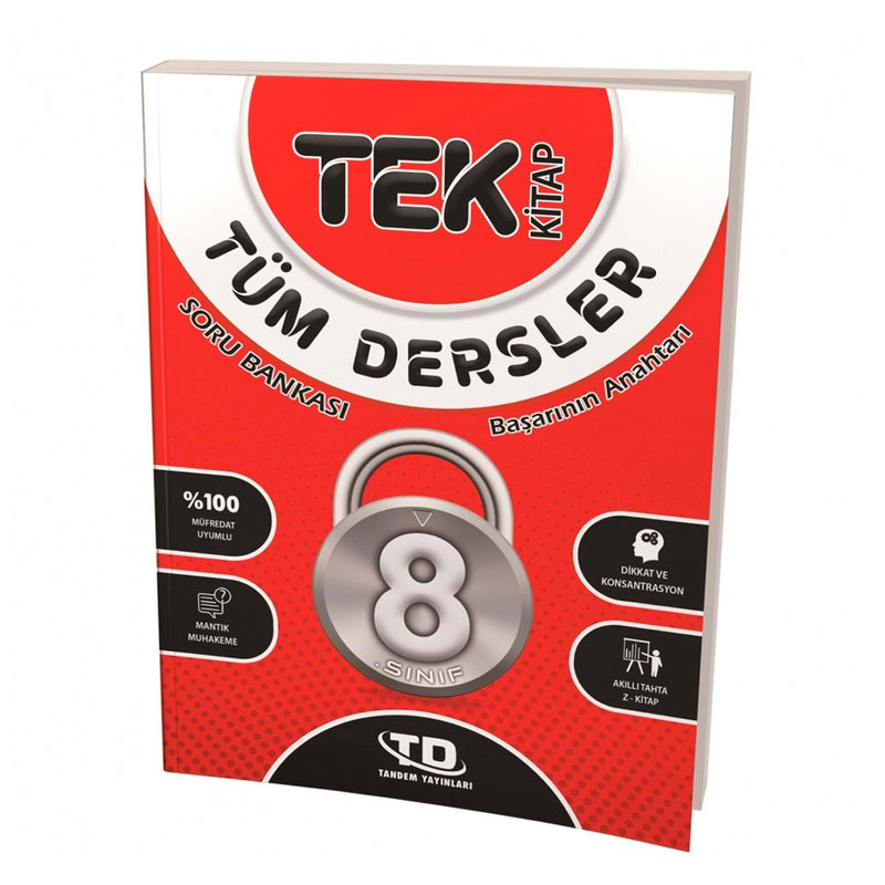 Tandem Akademi Yayınları 8. Sınıf LGS Tüm Dersler TEK Kitap Soru Bankası