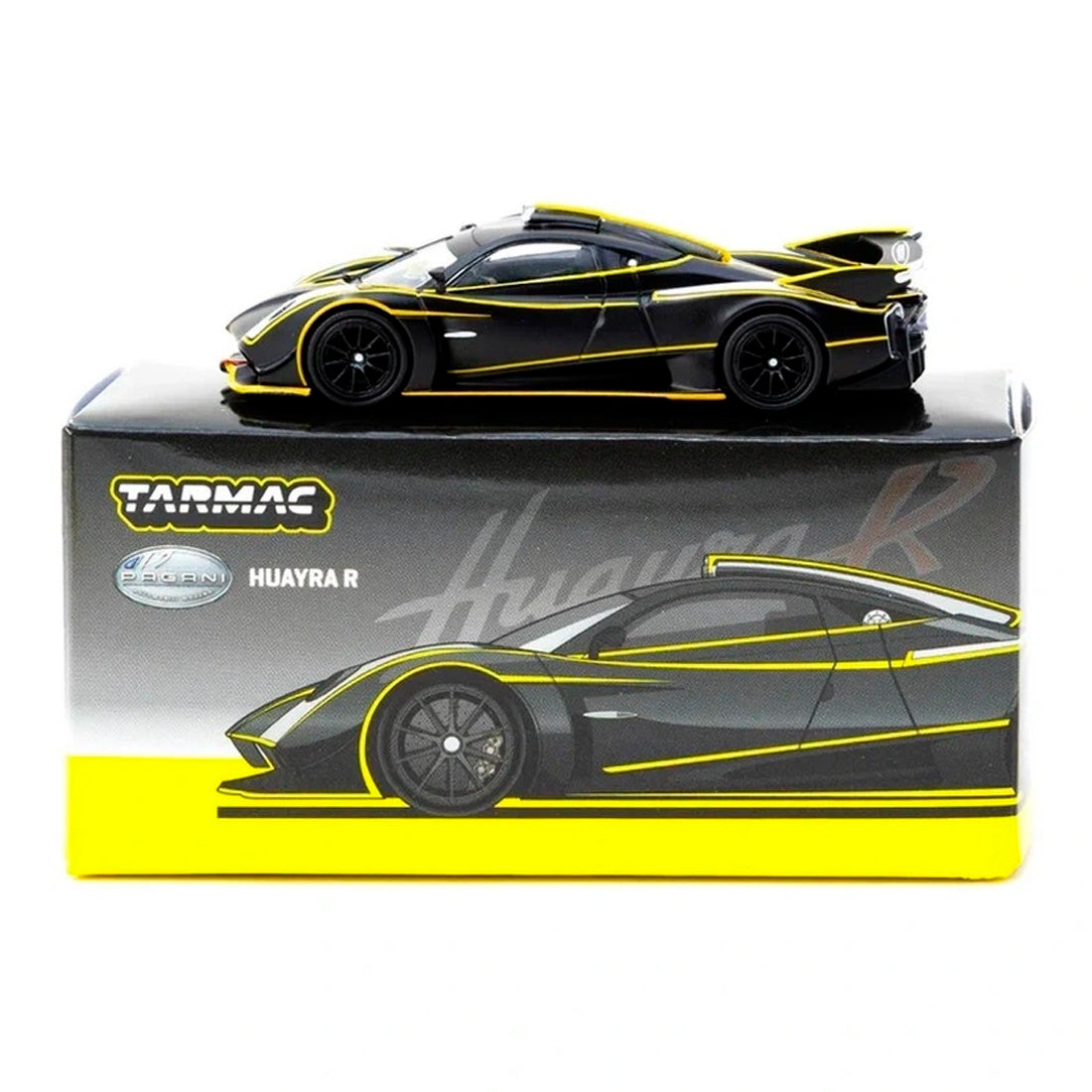 Tarmac Works Huayra R Matt Black Silvert64G-Tl035-Mbs