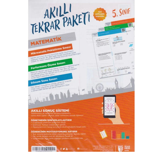 Teas Press Yayınları 5. Sınıf Matematik Akıllı Tekrar Paketi