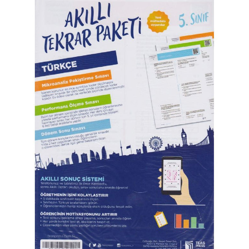 Teas Press Yayınları 5. Sınıf Türkçe Akıllı Tekrar Paketi