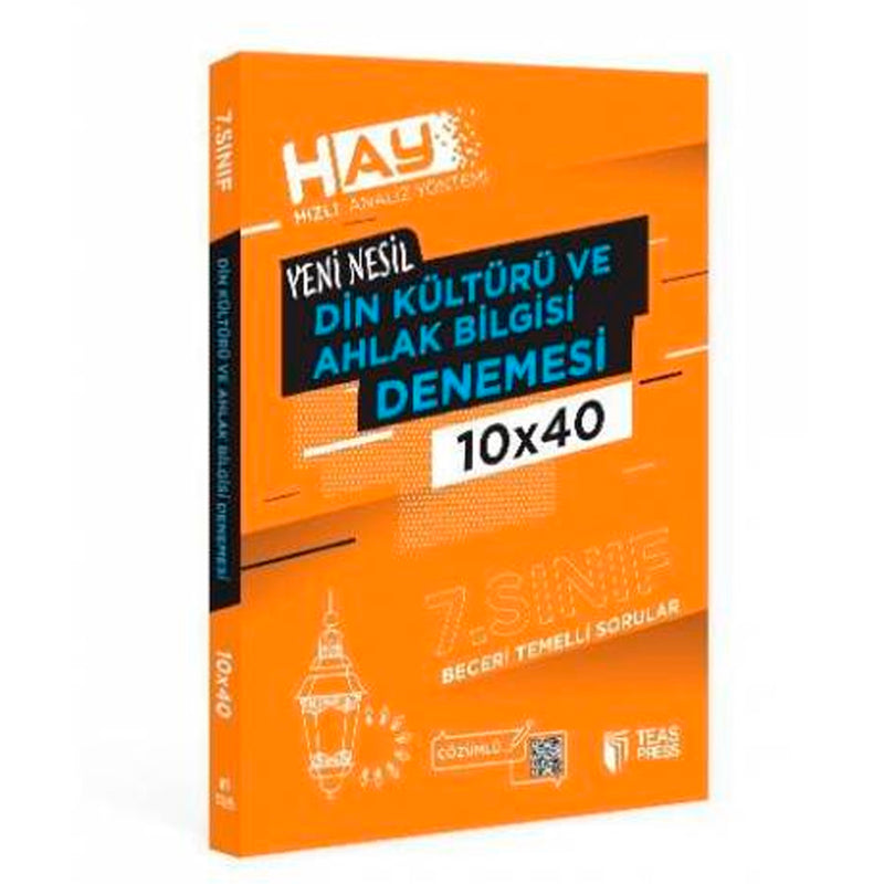 Teas Press Yayınları 7. Sınıf Din Kültürü ve Ahlak Bilgisi 10x40 Branş Deneme