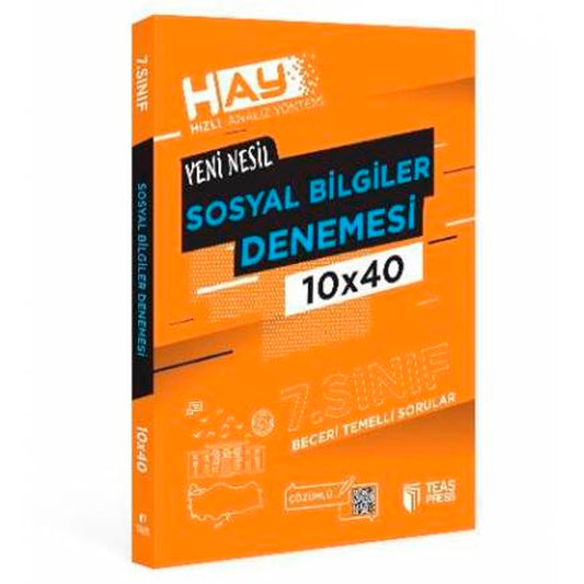 Teas Press Yayınları 7. Sınıf Sosyal Bilgiler Hay 10x40 Branş Deneme