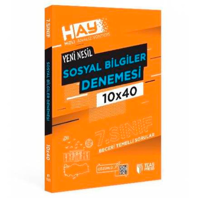 Teas Press Yayınları 7. Sınıf Sosyal Bilgiler Hay 10x40 Branş Deneme