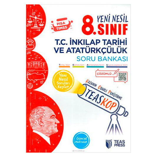 Teas Press Yayınları 8. Sınıf T.C. İnkılap Tarihi ve Atatürkçülük TeasKop Yeni Nesil Soru Bankası