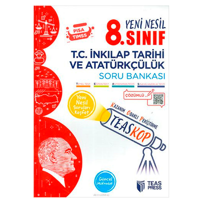 Teas Press Yayınları 8. Sınıf T.C. İnkılap Tarihi ve Atatürkçülük TeasKop Yeni Nesil Soru Bankası
