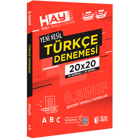 Teas Press Yayınları 8. Sınıf Türkçe Hay 20x20 Denemesi