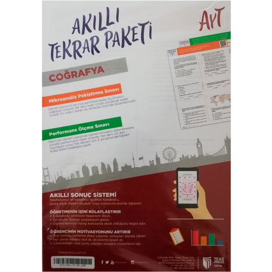 Teas Press Yayınları AYT Coğrafya Akıllı Tekrar Paketleri