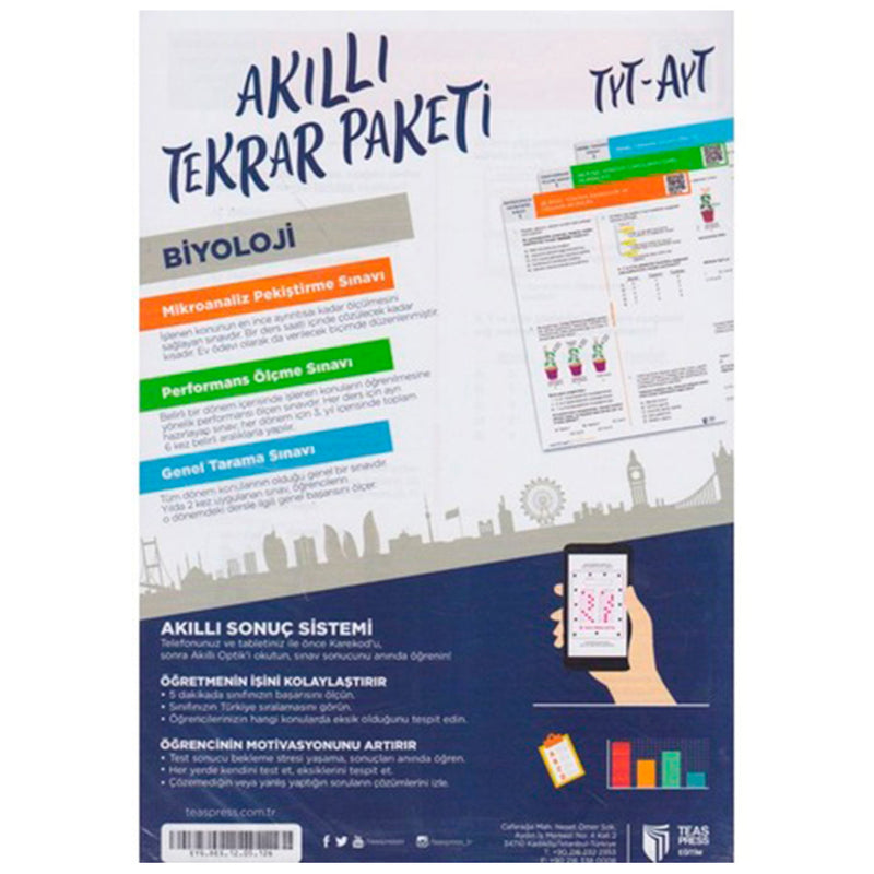 Teas Press Yayınları TYT AYT Biyoloji Akıllı Tekrar Paketleri