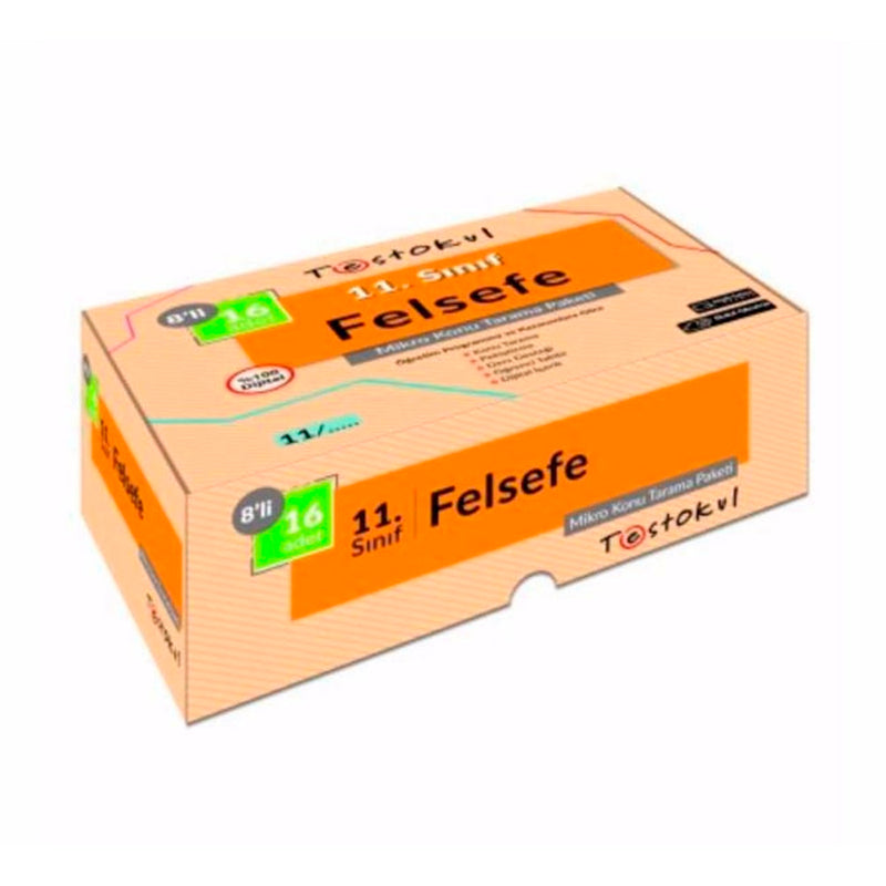Test Okul Yayınları 11. Sınıf 8'li (16 Adet) Felsefe Mikro Konu Tarama