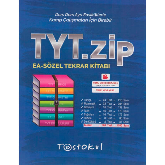 Test Okul Yayınları TYT Eşit Ağırlık Sözel Zip Tekrar Kitabı