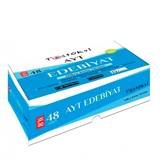 Test Okul Yayınları Üniversiteye Hazırlık Mikro Konu Tarama Testleri Ayt Edebiyat 8'Li  Kutu Test