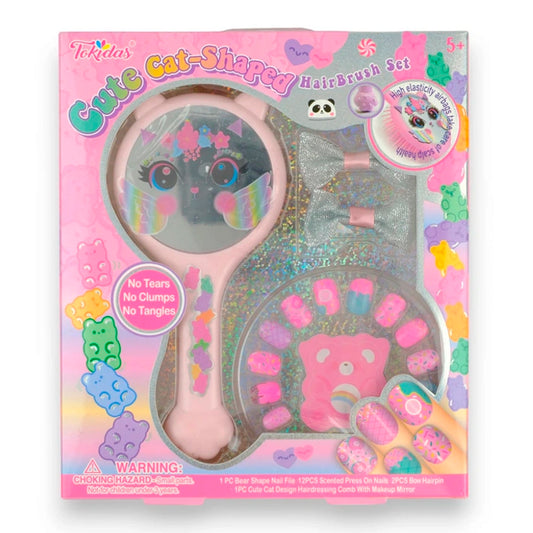 Tokidas Cute Cat-Shaped Hairbrush Set T262