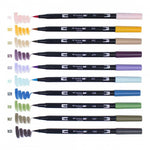 Tombow 10'lu Çöl Çiçeği Renkler AB-T Dual Brush Pen Seti - Sanatsal Çizim, İllüstrasyon