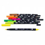 Tombow AB-T Dual Brush Pen 10'lu Narenciye Renkler Fırça Kalem Seti - Sanatsal Çizim ve Eskiz Marker