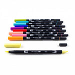 Tombow 10'lu Retro Renkler AB-T Dual Brush Pen Kalem Seti - Sanatsal Çizim, İllüstrasyon ve Kalig