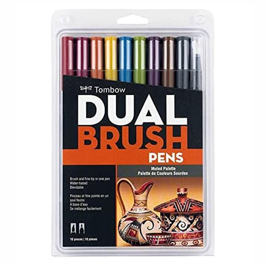 Tombow 20'li Nötr Renkler AB-T Dual Brush Pen Seti - Sanat, Çizim ve Kaligrafi Kalemi