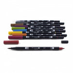 Tombow 20'li Nötr Renkler AB-T Dual Brush Pen Seti - Sanat, Çizim ve Kaligrafi Kalemi