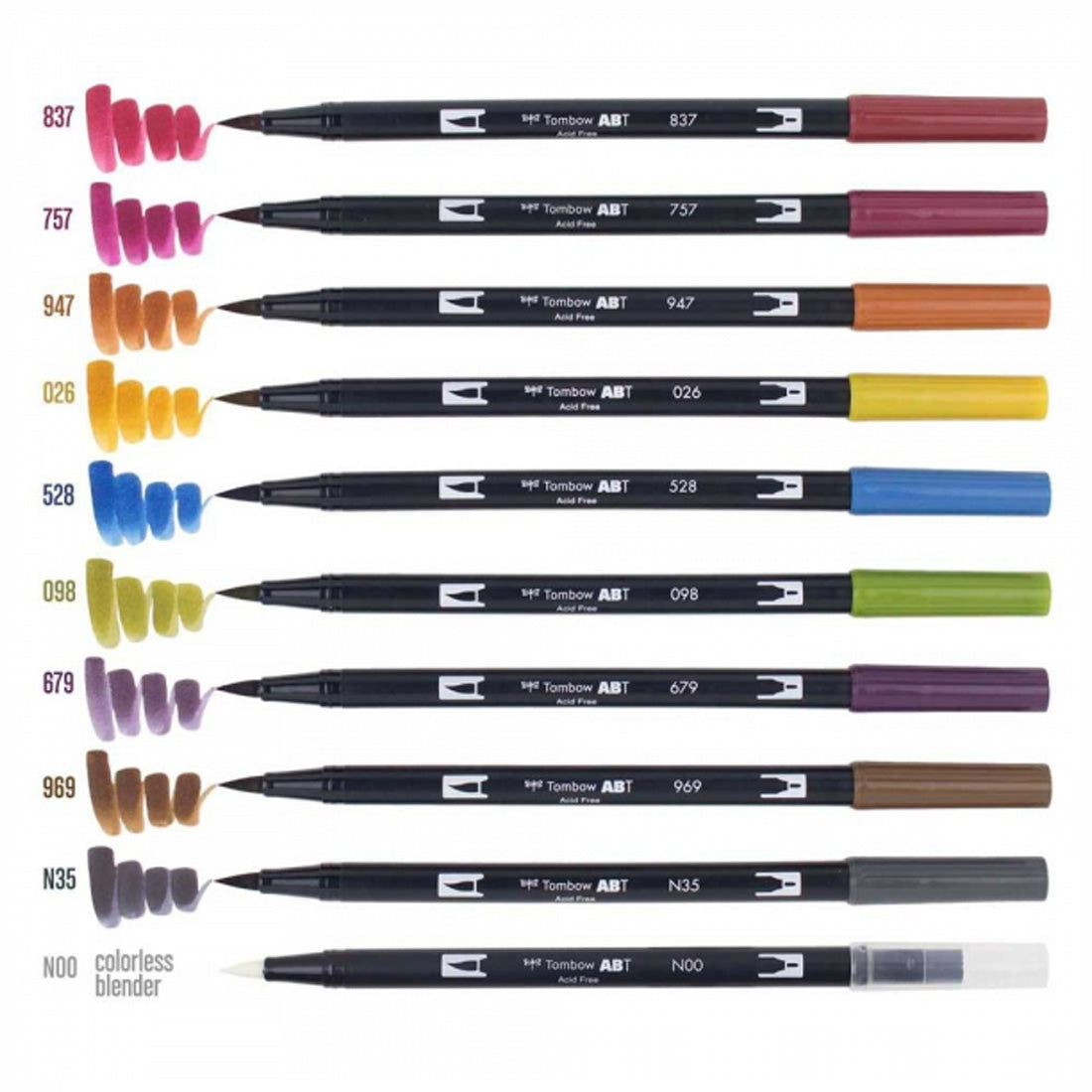 Tombow 20'li Nötr Renkler AB-T Dual Brush Pen Seti - Sanat, Çizim ve Kaligrafi Kalemi