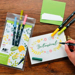 Tombow AB-T Dual Brush Pen 6'lı Botanik Renkler Seti - Sanatsal Çizim, İllüstrasyon ve Kaligrafi Fırça
