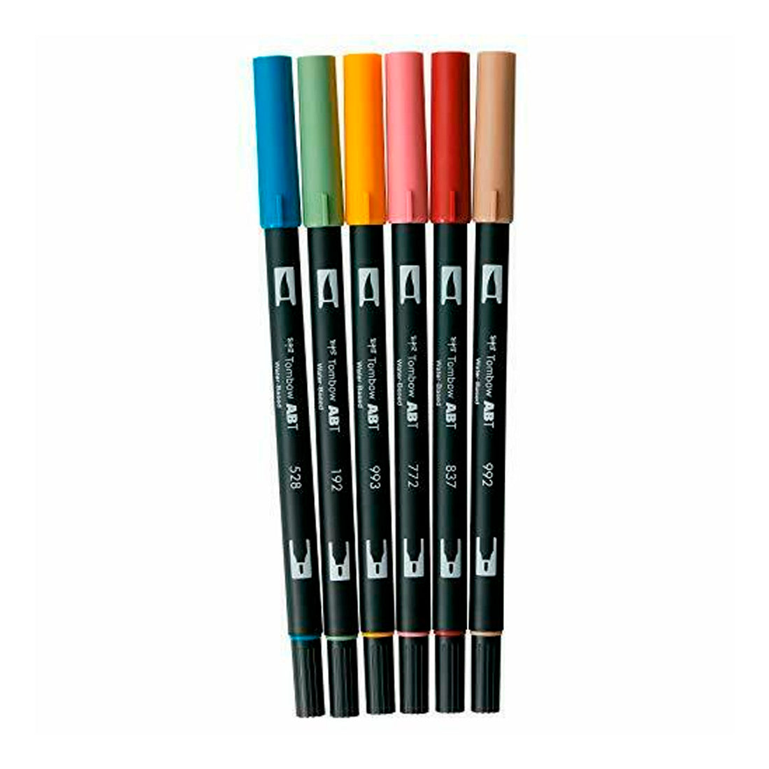 Tombow 6'lı Nordik Renkler AB-T Dual Brush Pen Seti - Sanatsal Çizim, İllüstrasyon ve Kaligrafi