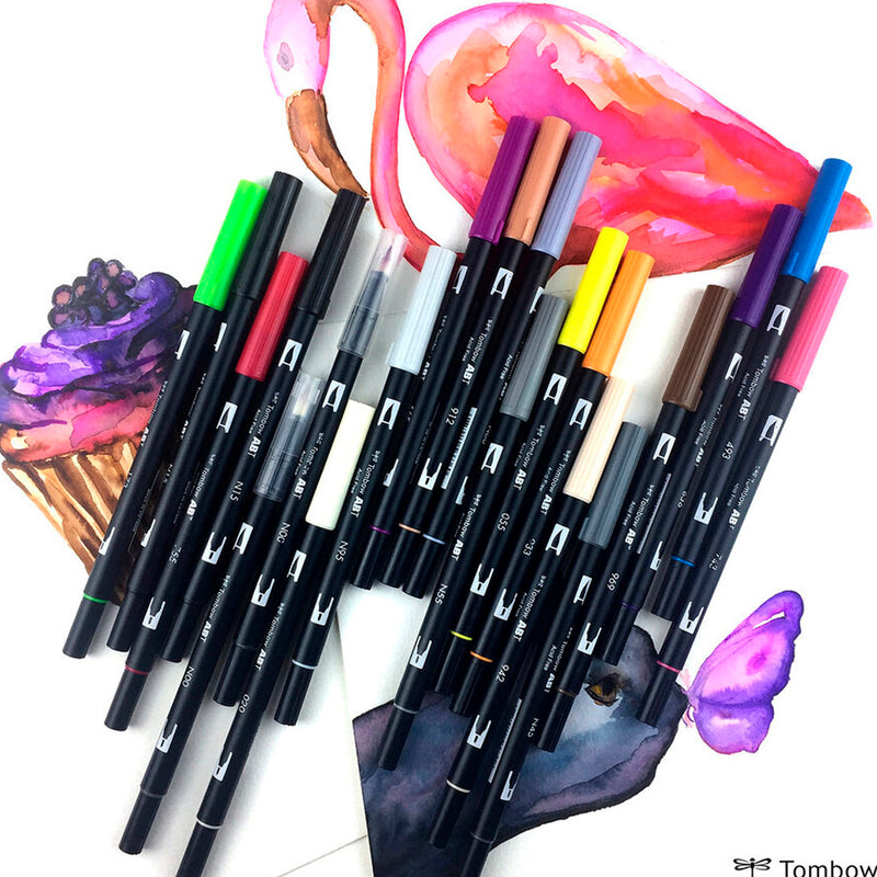 Tombow AB-T Çin Kırmızısı Çift Uçlu Grafik Kalemi - Sanat, Çizim ve İllüstrasyon Kalemi