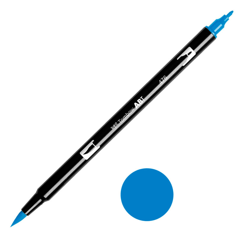 Tombow AB-T Cyan Çift Uçlu Grafik Kalemi - Sanatsal Çizim, İllüstrasyon ve Eskiz Markeri