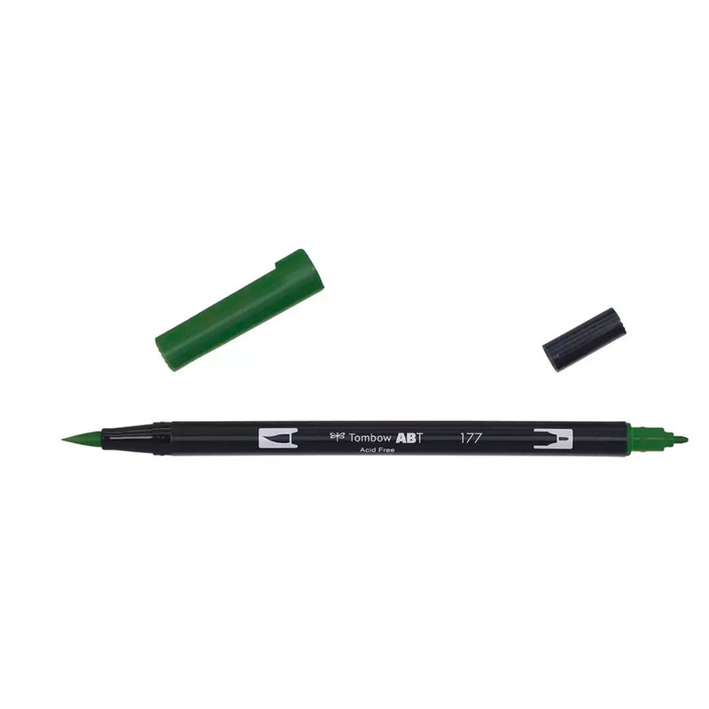 Tombow AB-T Koyu Yeşim Çift Uçlu Grafik Kalemi - Sanatsal Çizim, Eskiz ve İllüstrasyon Kalemi