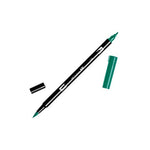 Tombow AB-T Hunter Green Çift Uçlu Grafik Kalemi - Fırça Uçlu Çizim ve Eskiz Kalemi