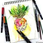 Tombow AB-T Imperial Blue Çift Uçlu Grafik Kalemi - Sanatsal Çizim ve Eskiz Kalemi