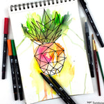 Tombow AB-T Kırmızı Çift Uçlu Grafik Kalemi - Sanatsal Çizim, Eskiz ve İllüstrasyon Kalemi