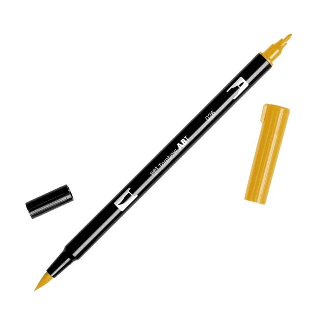 Tombow AB-T Sarı Altın Çift Uçlu Grafik Kalemi - Sanatsal Çizim ve İllüstrasyon Kalemi