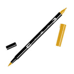 Tombow AB-T Sarı Altın Çift Uçlu Grafik Kalemi - Sanatsal Çizim ve İllüstrasyon Kalemi