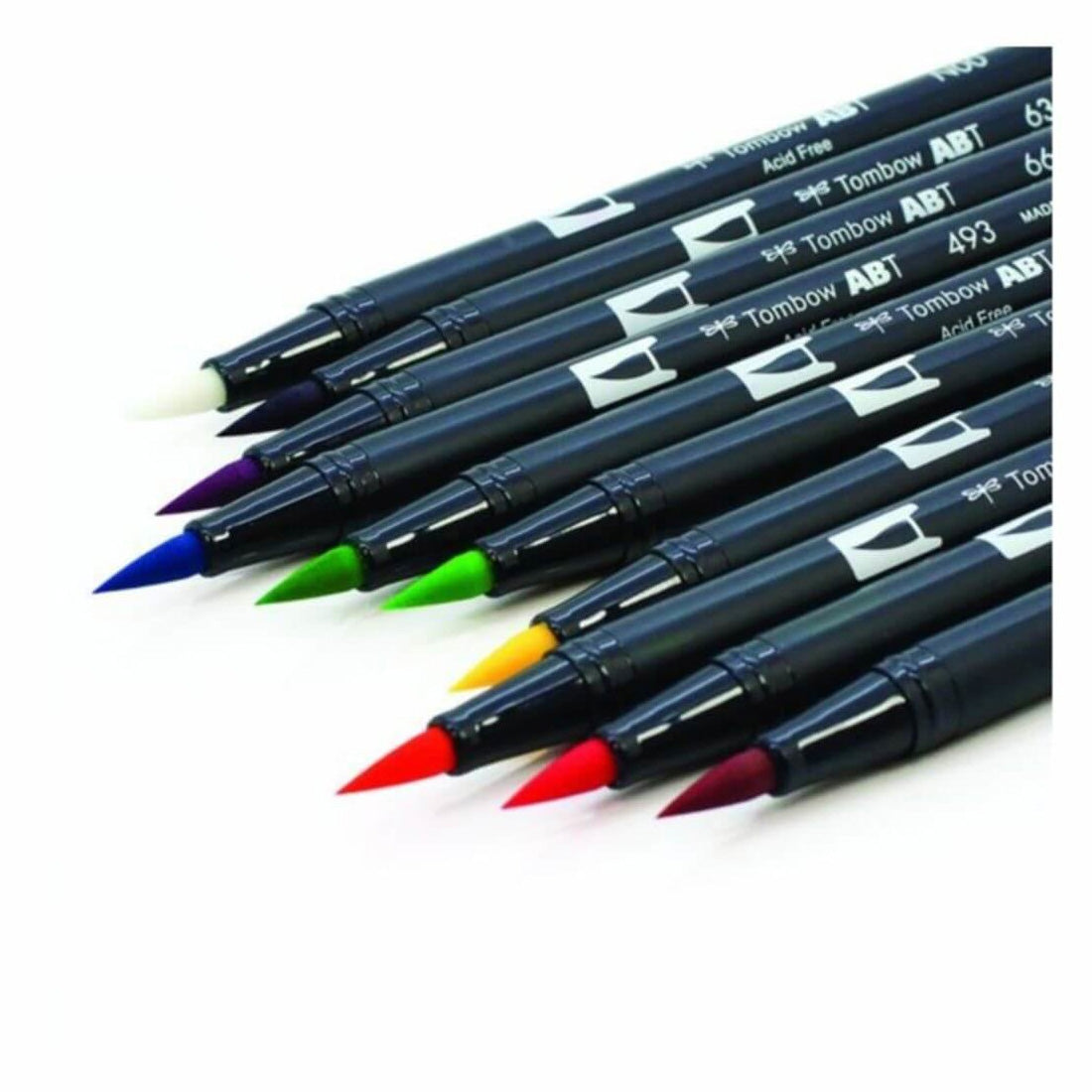 Tombow Dual Brush 10'lu Parlak Tonlar Çift Uçlu Grafik Kalem - Sanat, Çizim, İllüstrasyon ve Kal