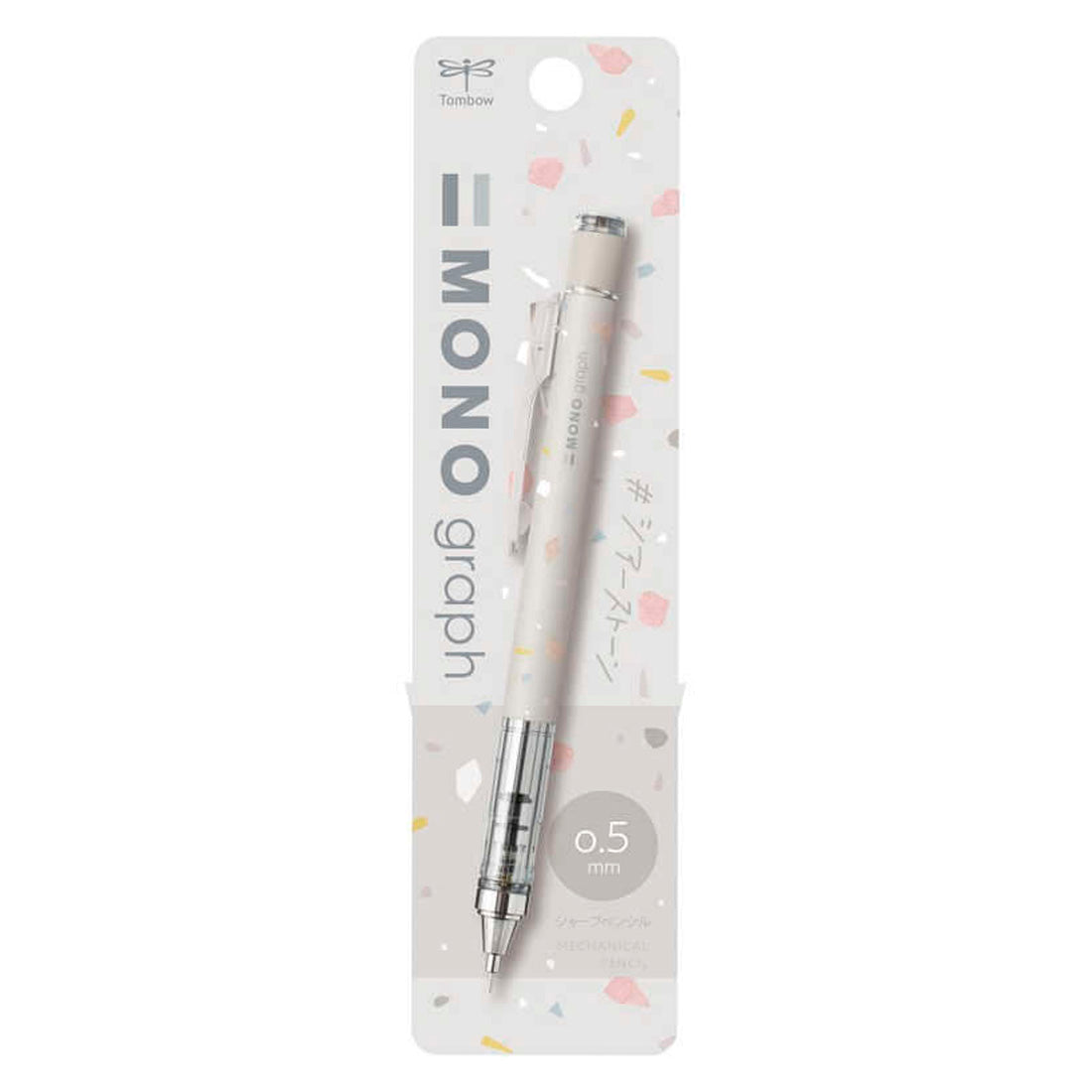 Tombow Mono Graph 0.5 Mm. Terrazzo Beyaz Mekanik Kurşun Kalem