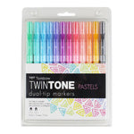 Tombow Twintone 12'li Pastel Tonlar Kalem Seti - Sanatsal Çizim, Not Alma ve Bullet Journal Kalemleri