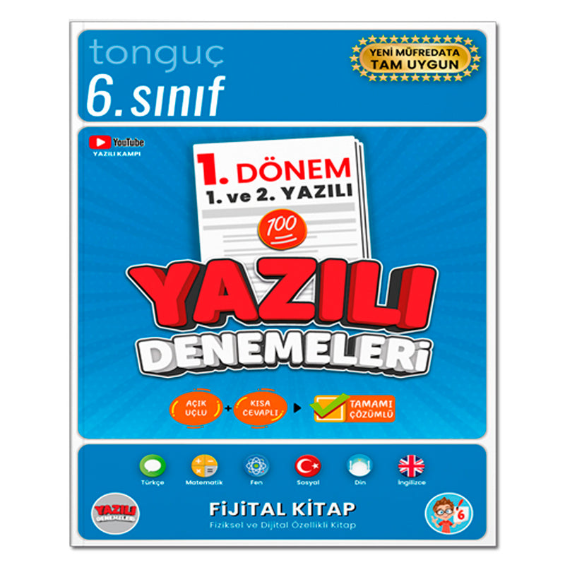 Tonguç Akademi Yayın 6.Sınıf 6. Sınıf Yazılı Denemeleri 1. Dönem 1 ve 2. Yazılı