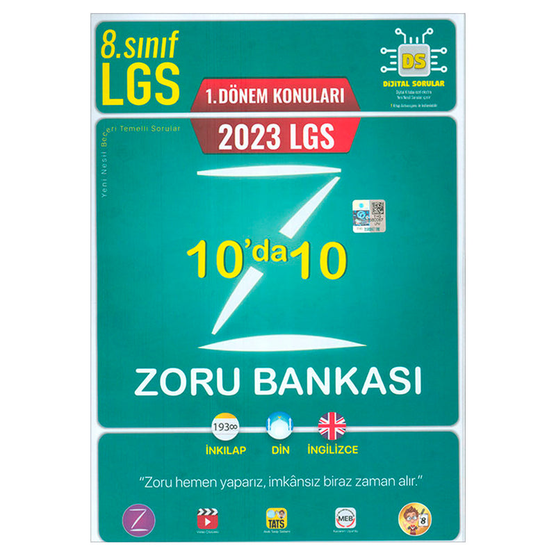 Tonguç Akademi Yayınları 2023 LGS 1. Dönem 10'da 10 Zoru Bankası