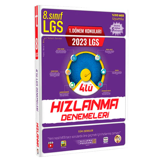 Tonguç Akademi Yayınları 2023 LGS 1. Dönem 4'lü Hızlanma Denemeleri