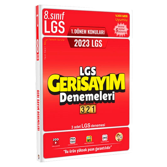 Tonguç Akademi Yayınları 2023 LGS 1. Dönem Geri Sayım Denemeleri 3