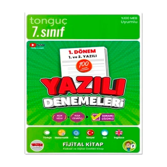 Tonguç Akademi Yayınları 7. Sınıf 1. Dönem 1 ve 2. Yazılı Denemeleri